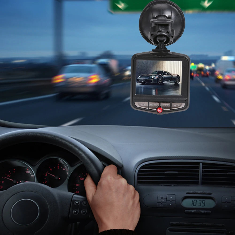 Car Camcorder Loop Recording Dash Cam Suction Cup HD 1080P Car DVR Night Vision 2.4 Inch LCD Screen Motion Detection G-Sensor