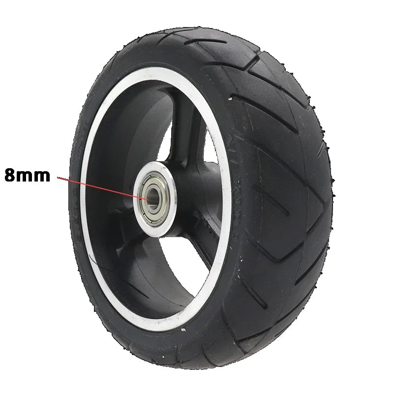 5.5 inch front rear motors+wheels brushless and toothless wheel hub motor, solid tire 24V electric scooter brushless motor