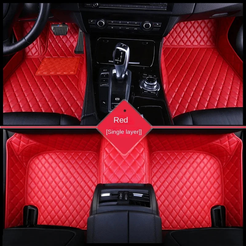 Custom Automotive Car Floor Mats For Mercedes W124 1985 1986 1987 1988 1989 Auto Luxury Leather Men Women Car Mats Full Coverage