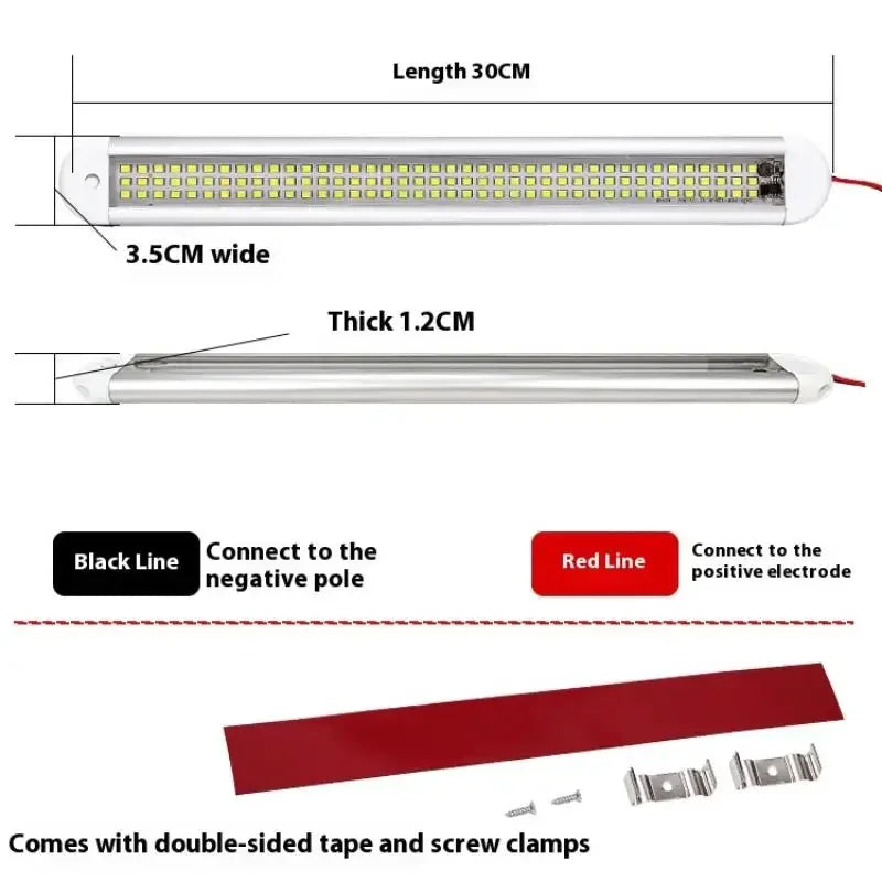 1 Set 80/120LEDs 12-85V Car Reading Lamp With Swicth High Brightness Car Interior Light For Van Lorry Truck RV Camper Dome Light