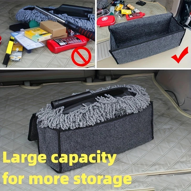 1-Pack Car Trunk Organizer: Foldable, multi-compartment with ergonomic handle, for SUVs/sedans/trucks, durable fabric