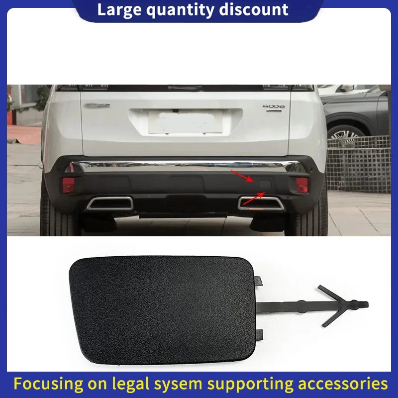 Suitable for Peugeot 3008 4008 5008 rear bumper trailer cover, traction hook cover，tow hook cover,