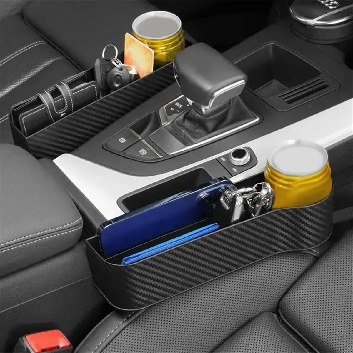 *ABDH (2pcs)Car Storage Box Interior Products Seat Center Console Storage Box Cup Holder Car Storage Box Sorting Box