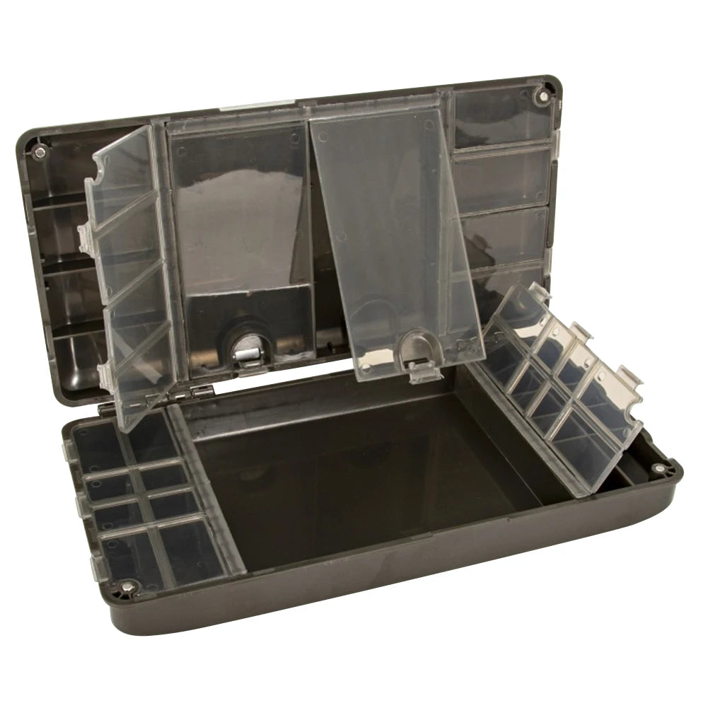 Carp Fishing Organizer Box Portable Fishing Tackle Storage Organizer 27 Grid Magnetic Compartments Fishing Gear Accessories