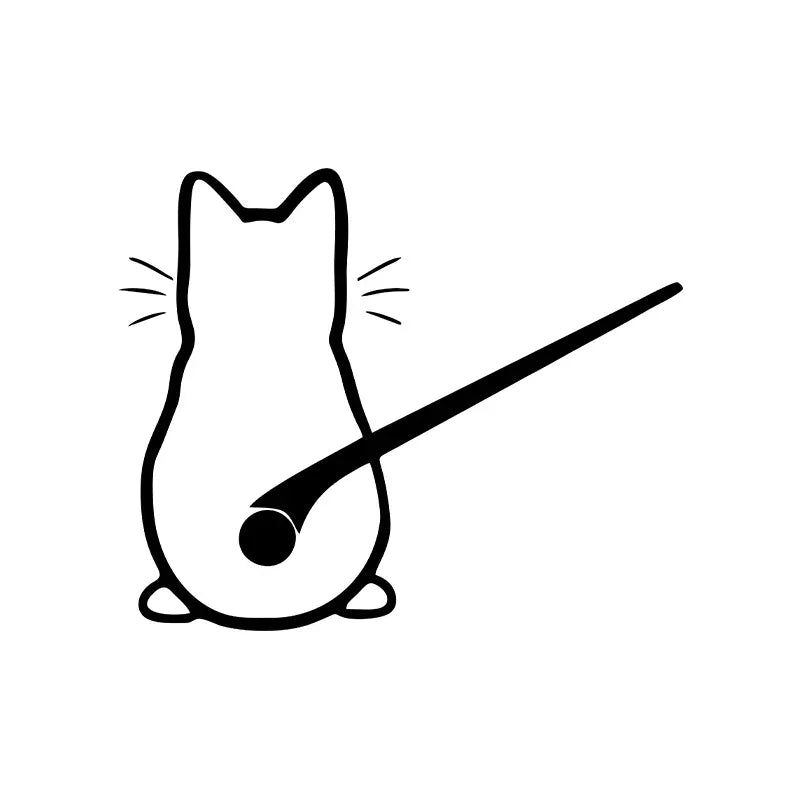 Car interior stickers Art design Fun cat car stickers Window rear glass Car decoration Car styling stickers and decals 25.6x21CM
