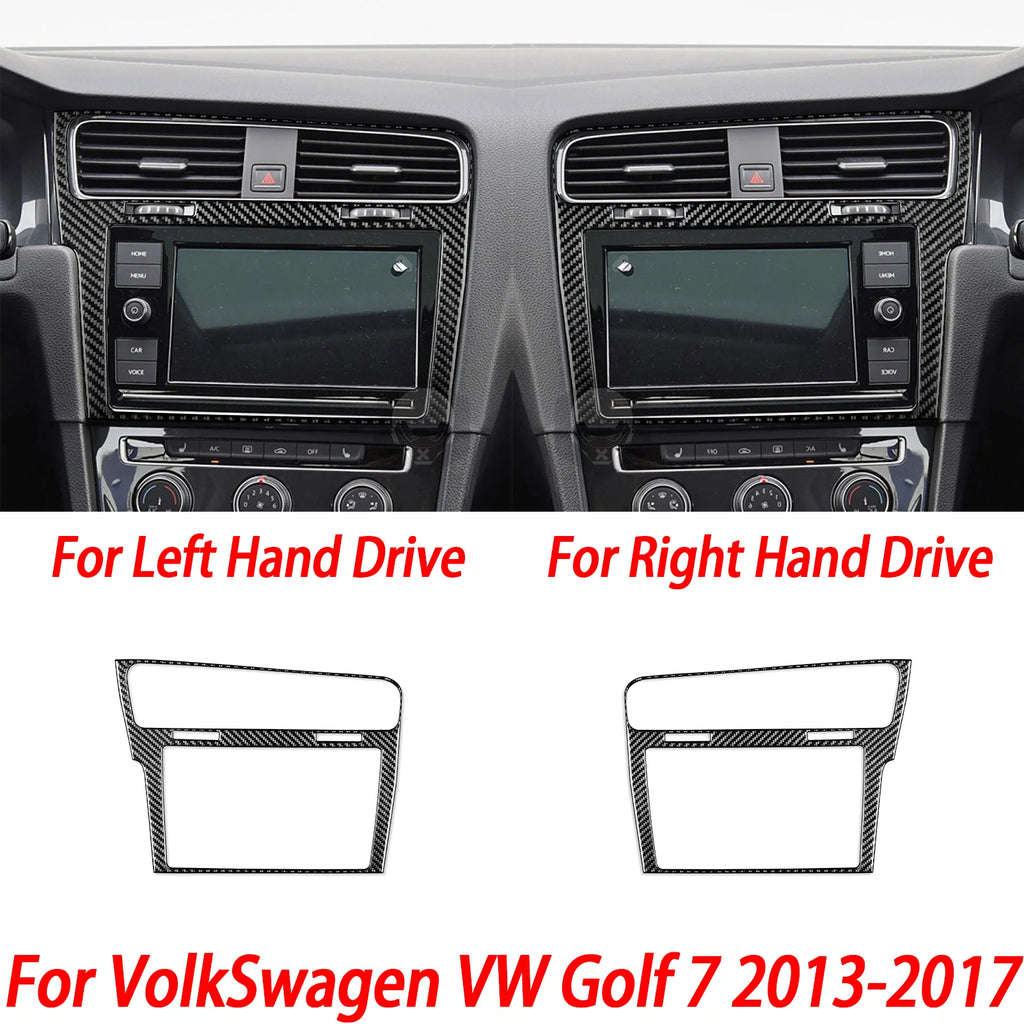 For VW Golf 7 GTI Mk7 2013-2017 Car Interior Accessories Cup Holder Frame Console AC CD Control Cover Gear Shift Panel Sticker