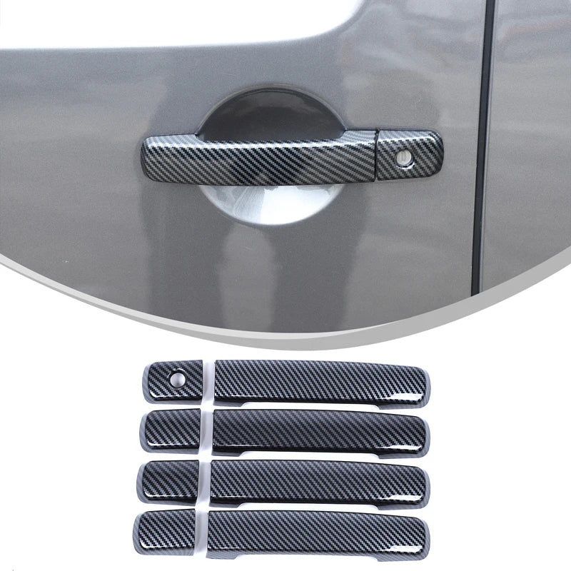 For 2005-2017/2022 Nissan Frontier car exterior door handle protective cover car decorative accessories ABS carbon fiber pattern