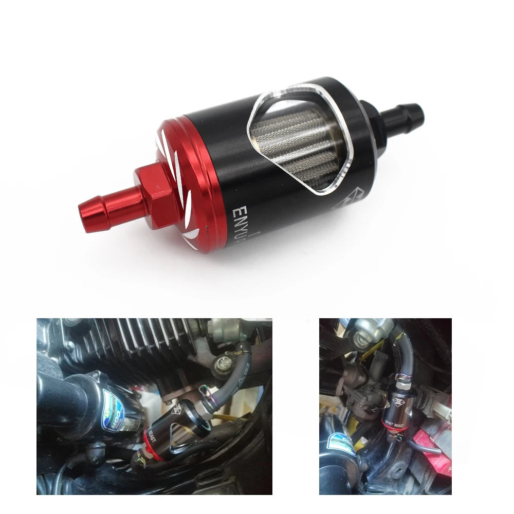 Universal Motorcycle Fuel Filter Motorcycle Engine Inline Carb Gasoline Fuel Gas Filter Motorbike Motor Oil Filters