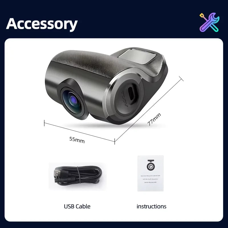 Junsun Car DVR Dashcam Full HD 720P Dash Cam For Car DVD Android Navigator ADAS LDWS Navigation Unit Auto Audio Video Recording