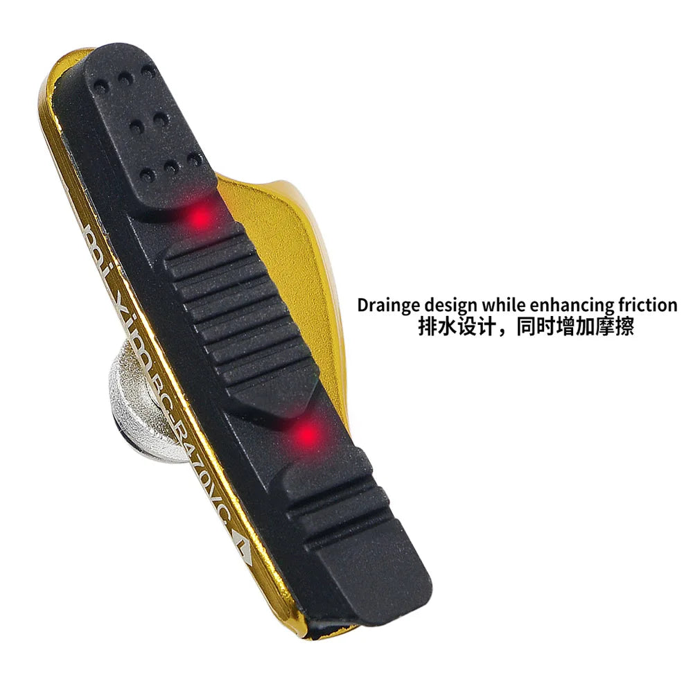 Road Bike Brake Shoes Pads C-Brake Shoes Lightweight Aluminum Alloy Pads Rubber Brake Shoes for C-Brake Calipers