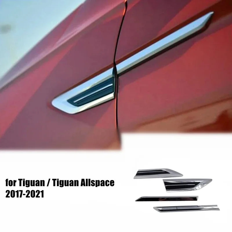 For Volkswagen VW Tiguan 2017 2018 2019 2020 MK2 Car Accessories Styling ABS Outer Side Fender Front Door Cover Trim