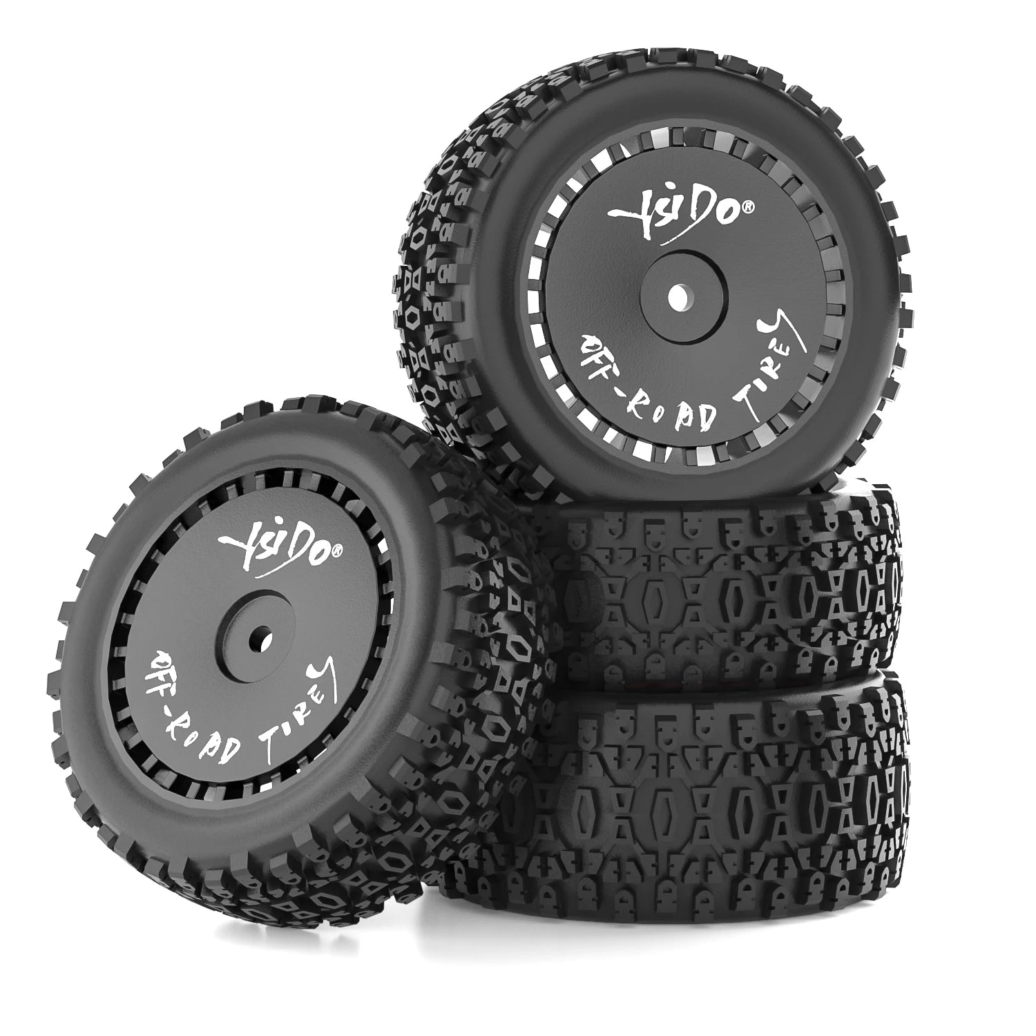 4PCS 72mm Front Rear Skidproof Rubber Wheel Tires 12mm HEX for 1/10 1/12 1/14 Wltoys ZD Racing BX-12 RC Racing Off-Road Car Tyre