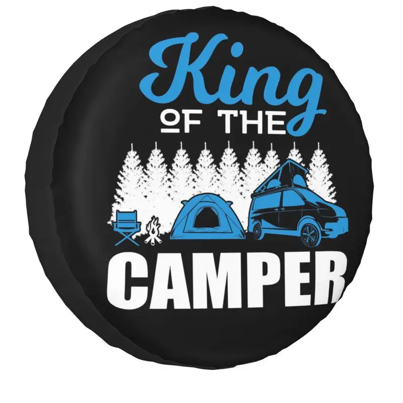 Funny Adventure Camper Travel Tire Cover for Car Wheel Protector Covers Universal for Trailer SUV Truck Camper Travel Trailer
