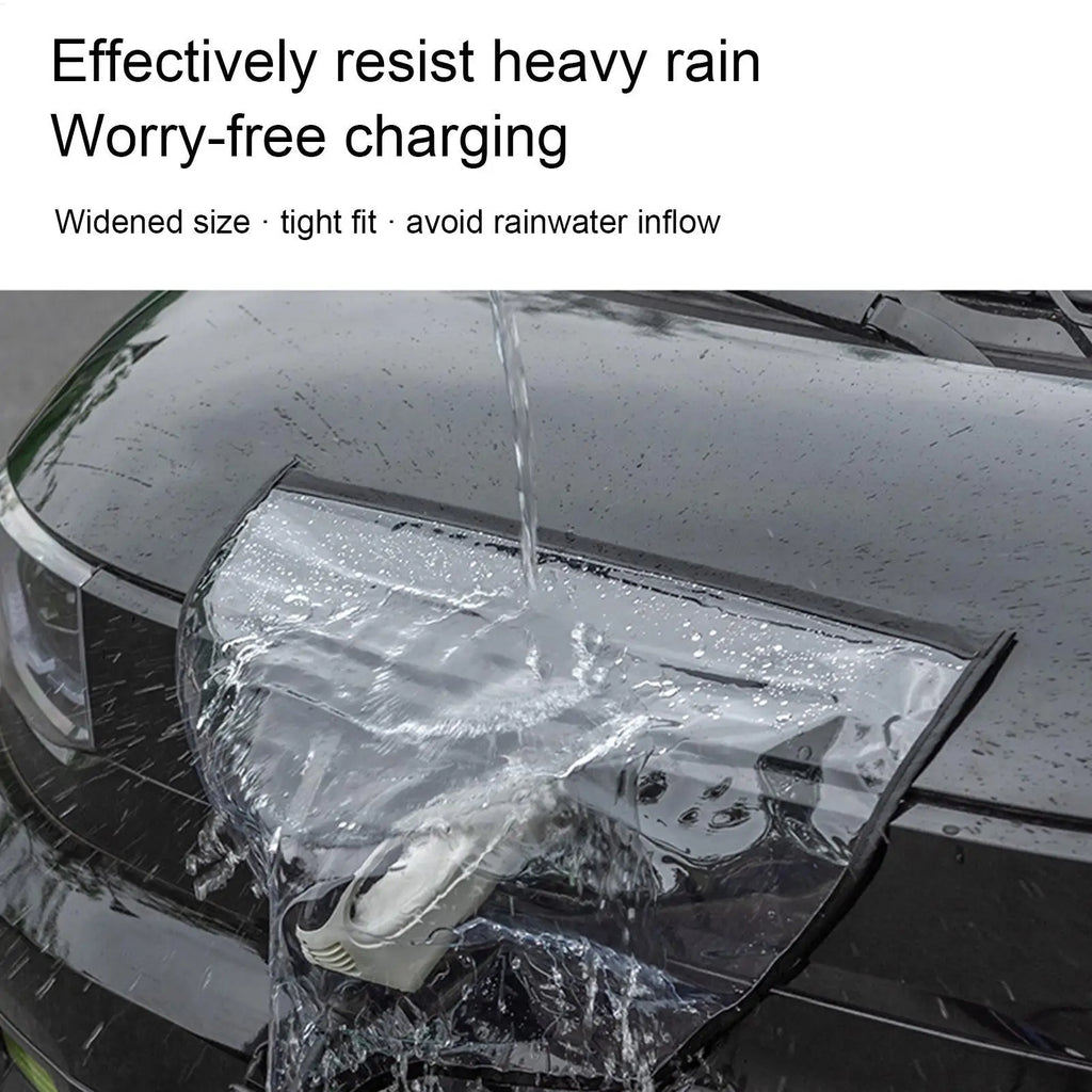 Electric Vehicle Charger Port Rainproof Cover Electric Car Charger Plug Cover Waterproof PVC With Magnetic Stripe For All EV