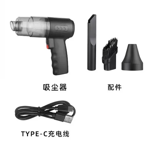 Portable Car Wireless Vacuum Cleaner 120W Powerful Handheld for Home & Auto Lightweight Cordless Rechargeable 3 in 1 Black 2026