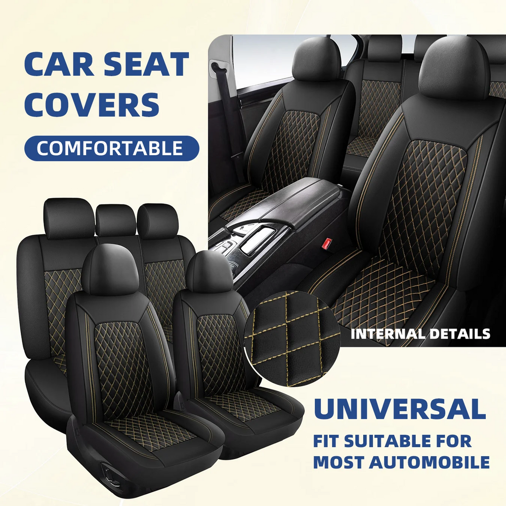 Car Seat Covers Full Set Front Split Rear Bench For Car Universal Cloth SUV Sedan Van Automotive Interior Covers  0910