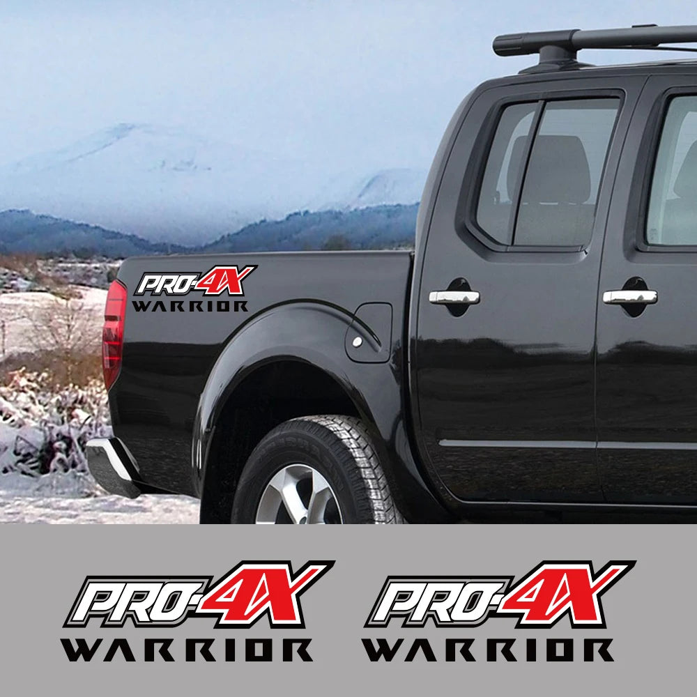Pickup Rear Bed Side Decals Truck Graphic Pro 4X Car Vinyl Decor Sticker Cover Auto Accessories For Nissan Navara Warrior SL ST