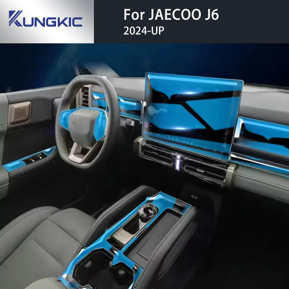 For JAECOO J6 Chery Icar 03 2024 2025 Interior Anti-scratch Protector Film Car Door Center Console Dashboard Navigation TPU