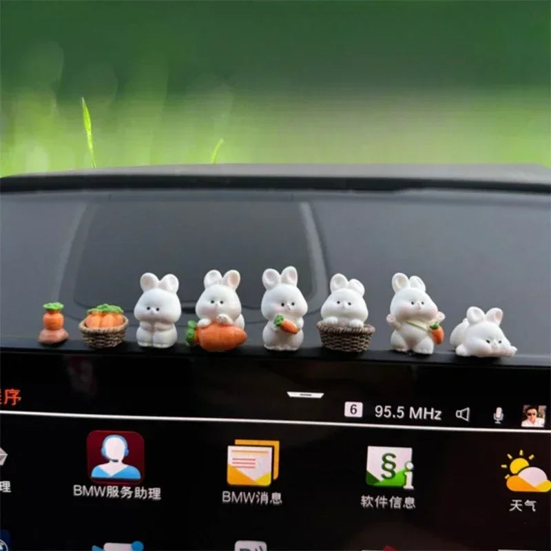 Car Interior Accessories, Car Accessories, Creative Internet Celebrity, Cute Cartoon Rabbit, Center Console Screen Decoration
