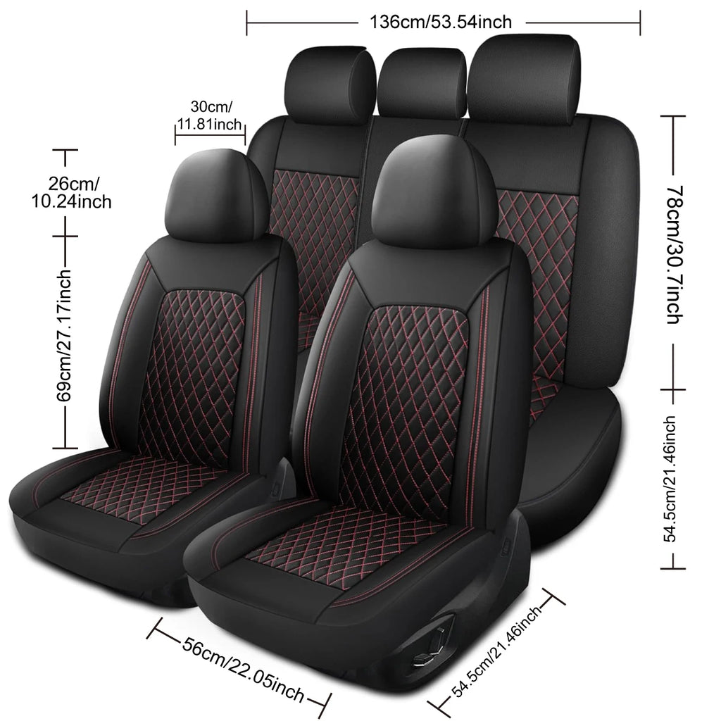 Car Seat Covers Full Set Front Split Rear Bench For Car Universal Cloth SUV Sedan Van Automotive Interior Covers  0910