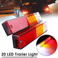 20-LED Tail Light for Cars, Trucks, and Trailers Rear Stop, Reverse, and Turn Signal Indicator Lamp