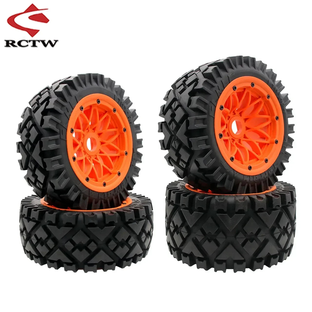 All Terrain Super Wear-resistant Complete Tyre Rear or Front Wheel Tire Set for 1/5 HPI ROFUN ROVAN KM BAJA 5B SS Rc Car Parts