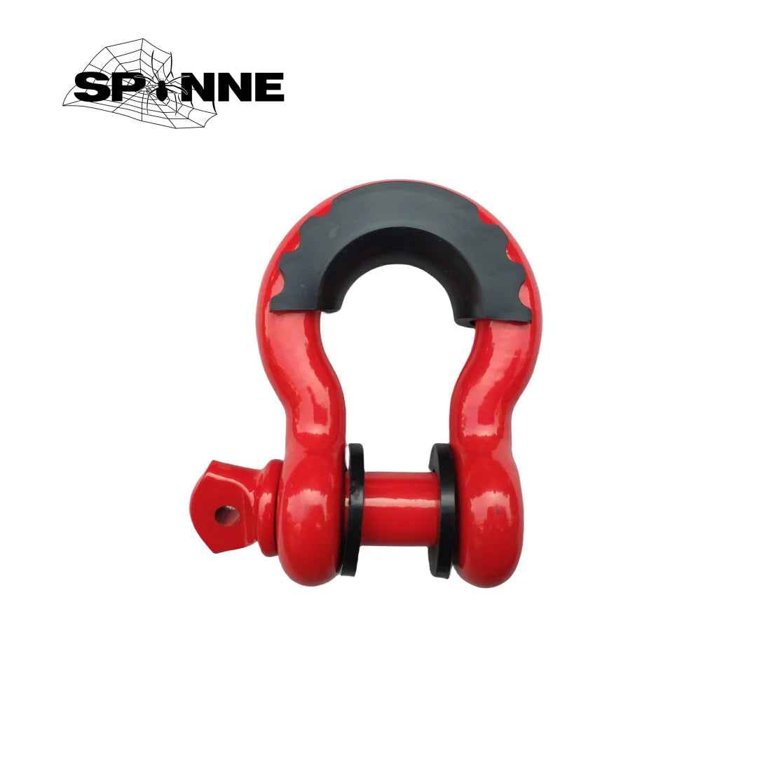 Grillete de anillo en D de 3/4" para grúa de 4,75 toneladas con cubierta protectora, apto universalmente para camiones todoterreno, accesorios de remolque todoterreno.