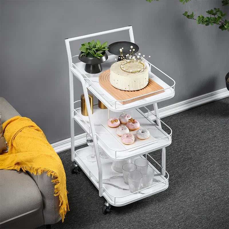 Barber Equipment Trolley Multi-purpose Cart Wheels Cosmetic Helper Hairdressing Salon Auxiliary Carro Belleza Medical Furniture