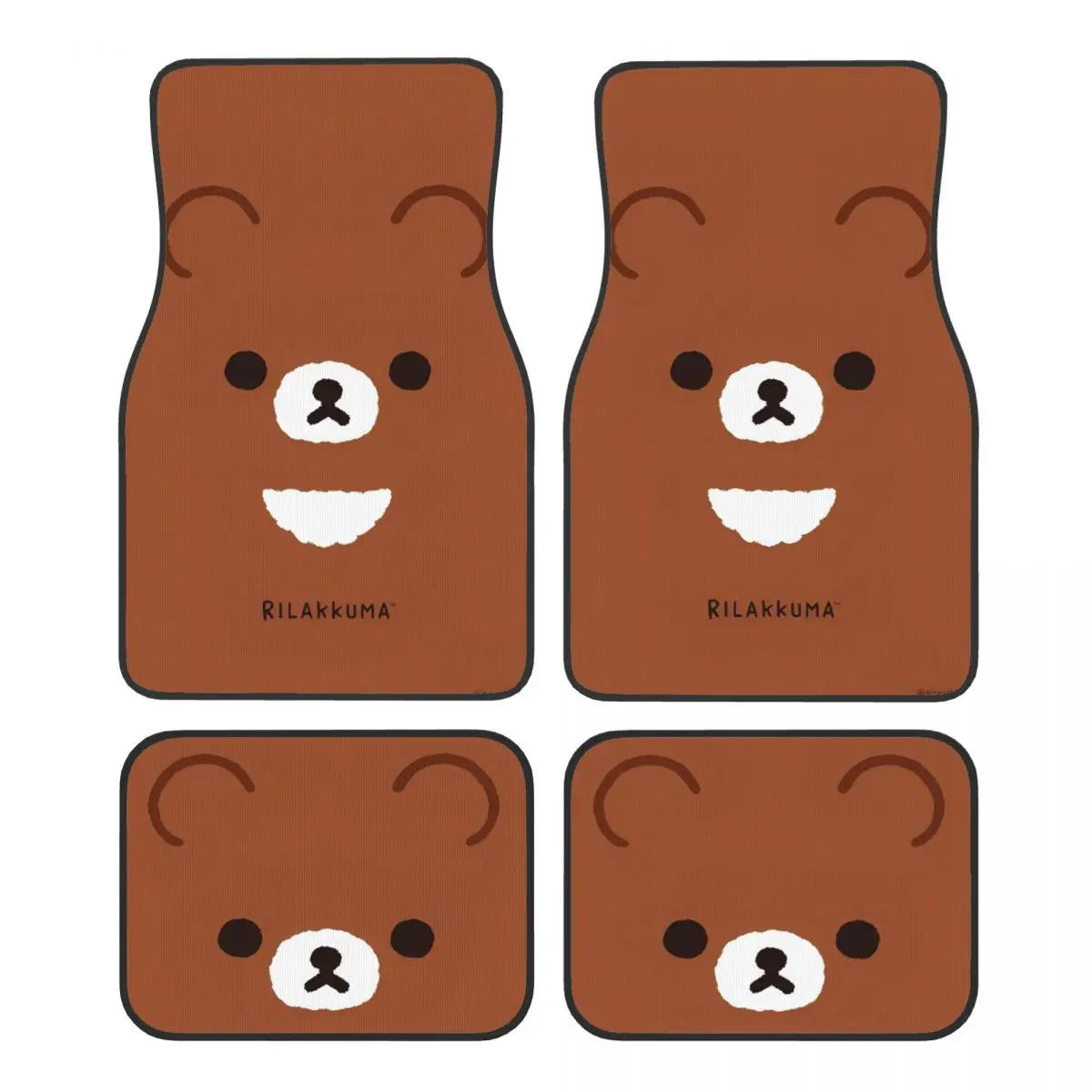 Rilakkuma Car Floor Mats Carpet Set of 4 Anti-Slip Universal Automotive Floor Mat Fit for Mid Trucks