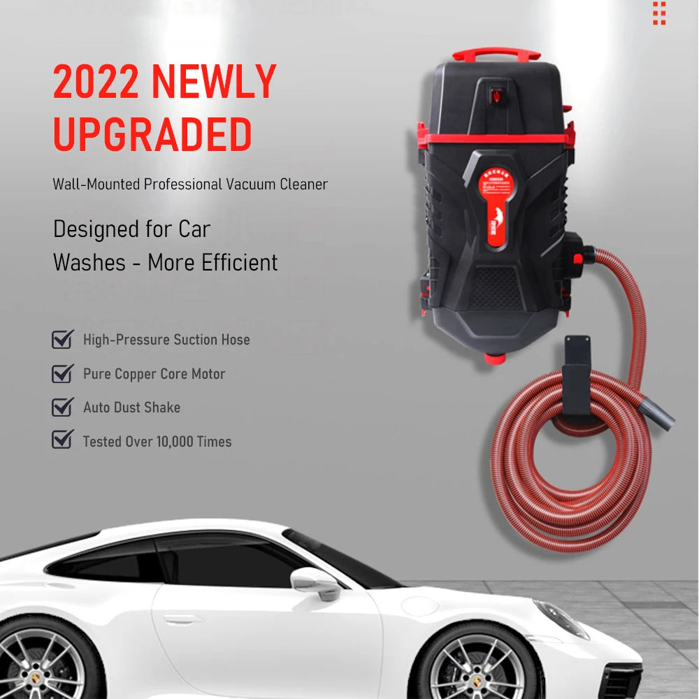 2100W Wall-Mounted Vacuum Cleaner Automatic Dust Shaking Vacuum Car Cleaning Vacuum for Garage Car Cleaning and Home Use