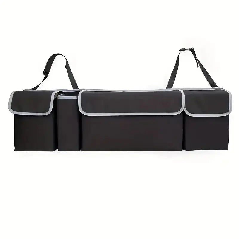 Car Organizer Trunk Storage Bag with 4 Pockets Multi-Functional Car Trunk Organizer, Backseat Storage Bag with Adjustable Straps