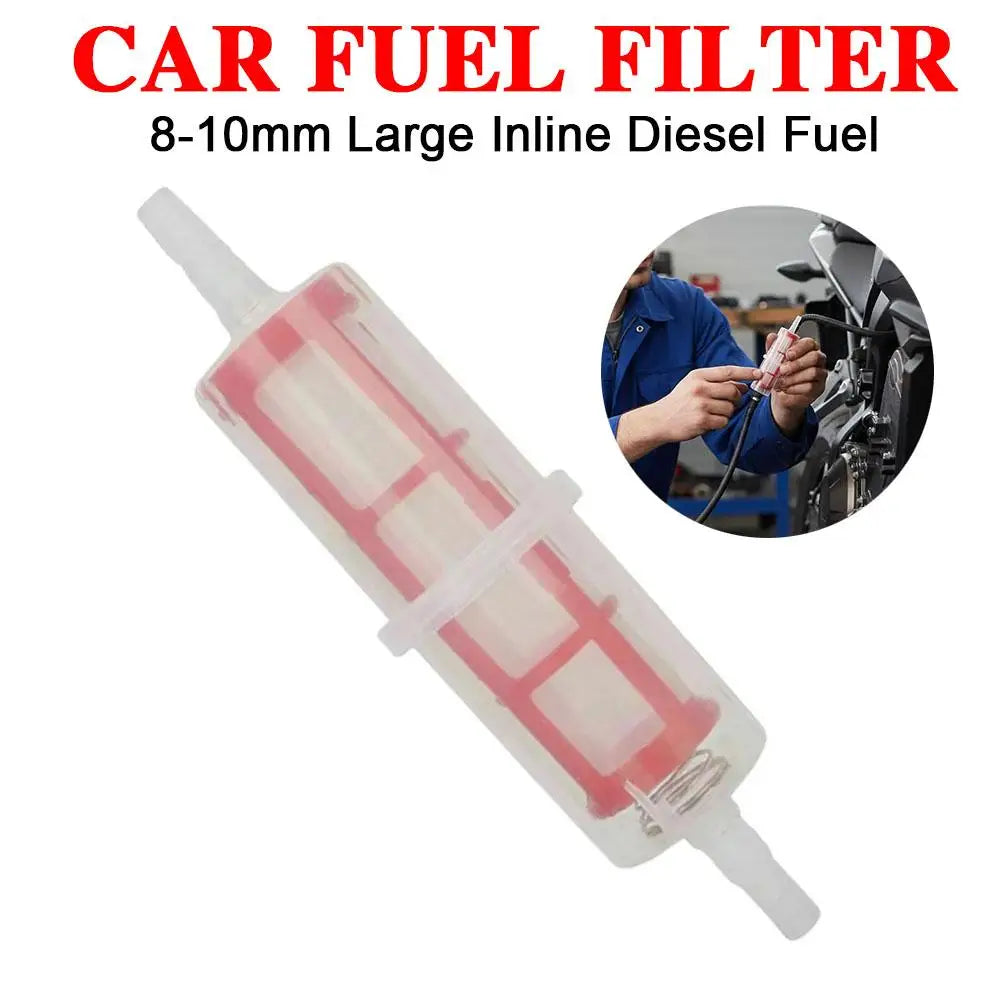 Universal 8-10mm Inline Fuel Filter Transparent Gas Oil Diesel Filter For Car Motorcycle Motorbike Scooter Engine Protection
