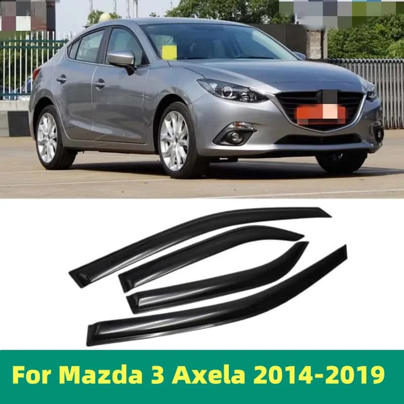 Para Mazda 3 Axela 2014 2015 2016 2017 2018 2019 Accesorios de estilo de coche Deflector de visera de ventana Cubierta protectora de lluvia