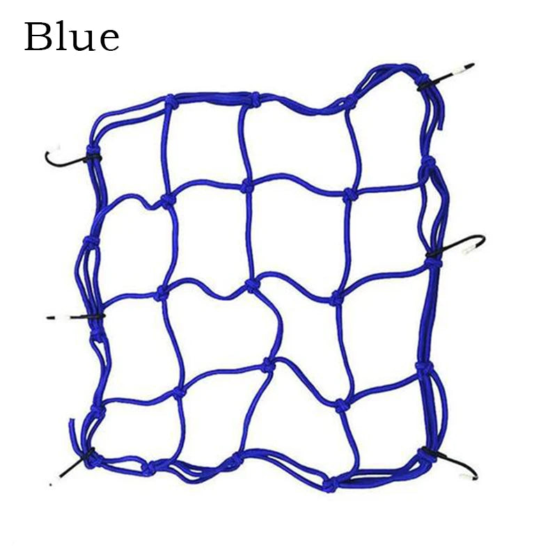 Motorcycle Luggage Net Cover Bike Hold Down Fuel Tank Luggage Mesh Rubber Elastic Web Bungee Motorcycle Bike Tank Car Styling