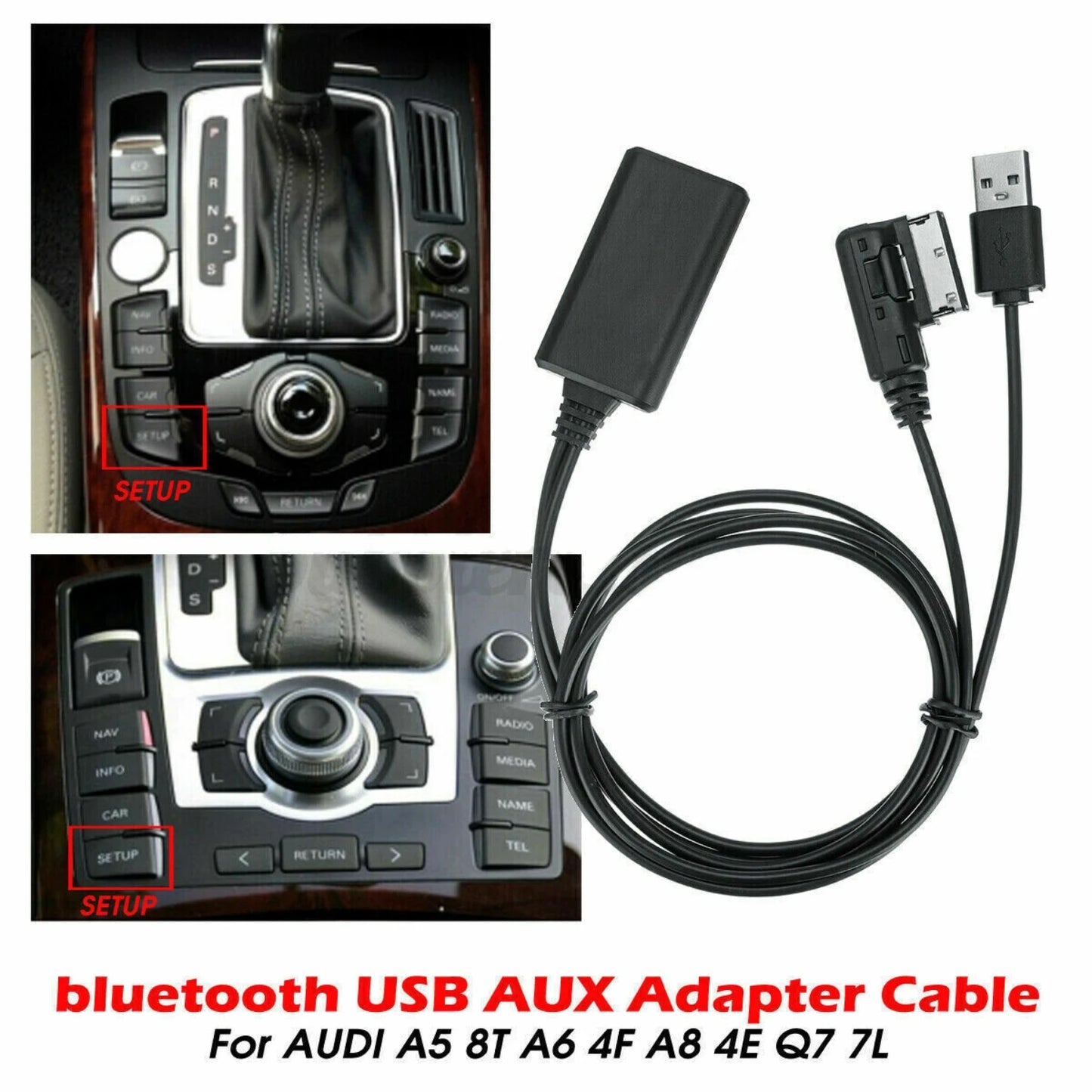 Wireless Bluetooth Receiver Module Music Interface AUX Audio Cable Adapter For Audi Q7 A5 A6 A8 AUX Adapter Music Audio Stereo