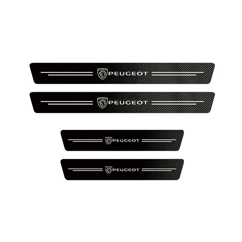 Car Accessories Car Door Sill Protector Welcome Pedal Decoration Leather Stickers For Peugeot 206 208 207 3008 308 2008 107