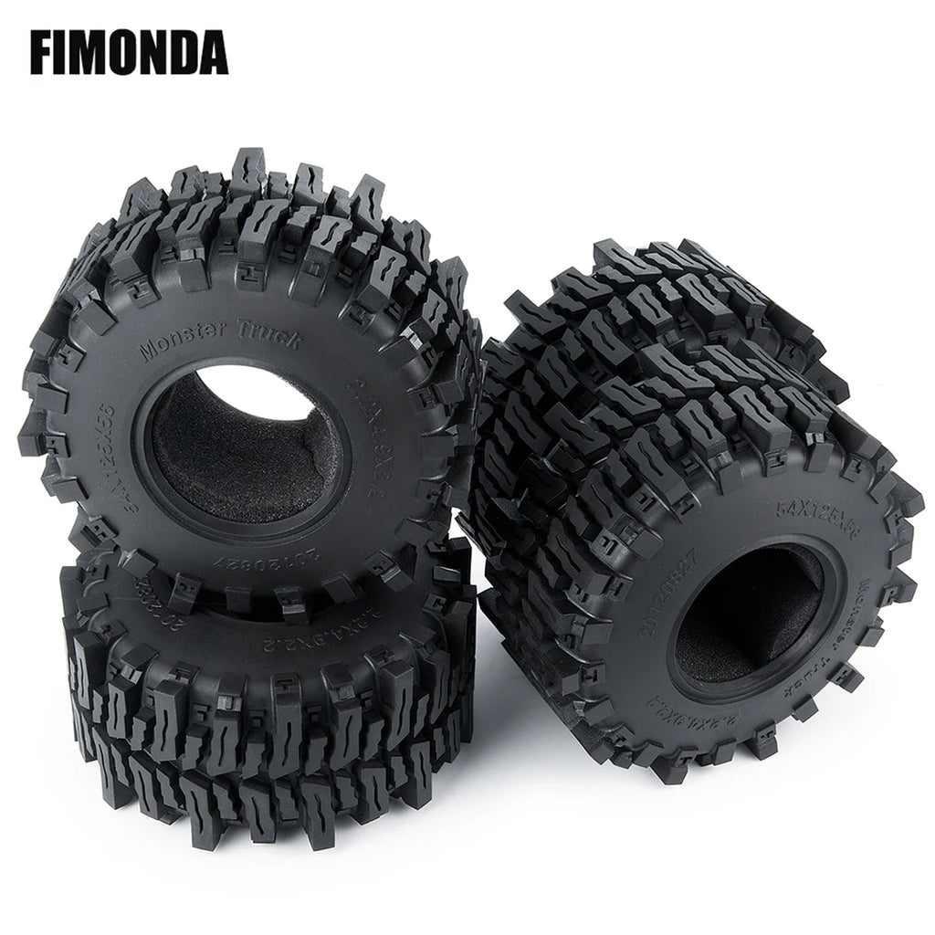 Rubber Tyres Wheel Tires 1.9inch/2.2inch for 1/10 RC Car Axial SCX10 D90 TRX4 SCX10 III Capra Wraith Monster Truck Upgrade Parts