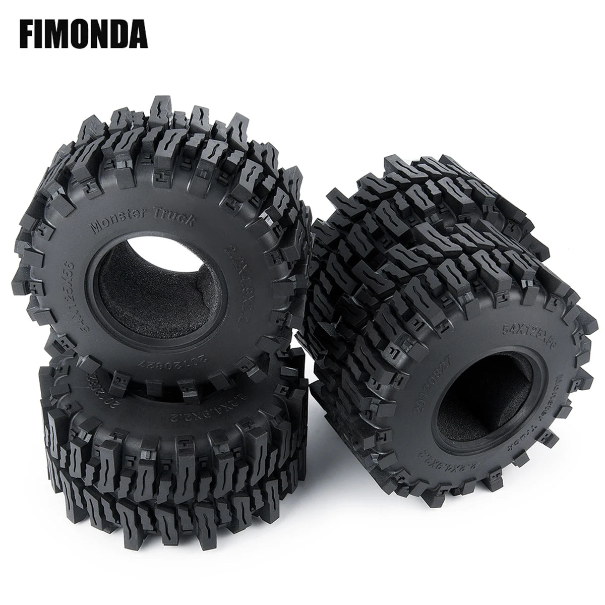 Rubber Tyres Wheel Tires 1.9inch/2.2inch for 1/10 RC Car Axial SCX10 D90 TRX4 SCX10 III Capra Wraith Monster Truck Upgrade Parts