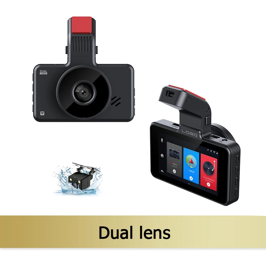 Dash Cam HD 1080P Car Charge WIFI Mobile Connect Front Rear Dual-Camera Wide Angle Loop Recording Reversing Image