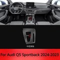 For Audi Q5 Sportback 2024 2023 Car interior Accessories film transparent TPU Gear Panel Center Console PPF Protection Sticker