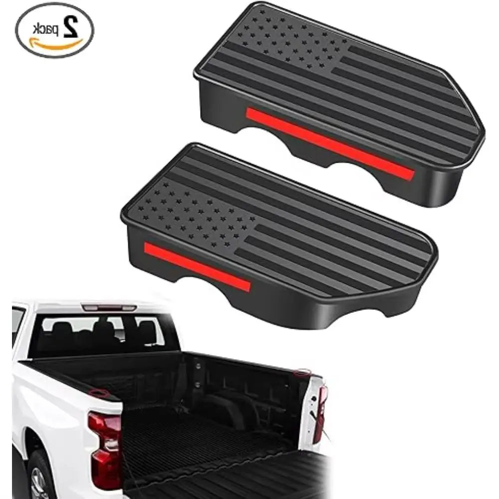 Car Stake Pocket Covers Custom for GMC Sierra Silverado 2019+ National Flag Truck Bed Rail Hole Plugs Stake Pocket Caps Cover