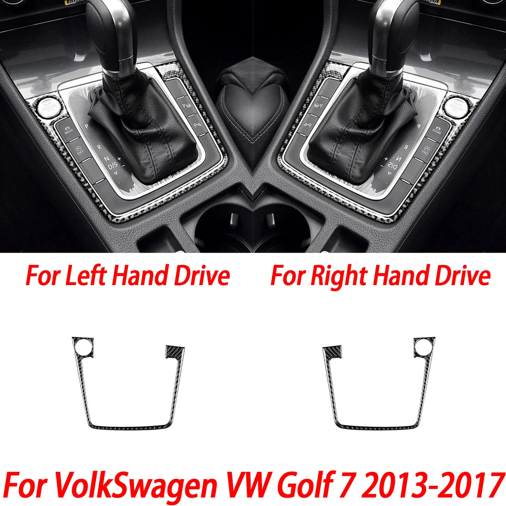 For VW Golf 7 GTI Mk7 2013-2017 Car Interior Accessories Cup Holder Frame Console AC CD Control Cover Gear Shift Panel Sticker