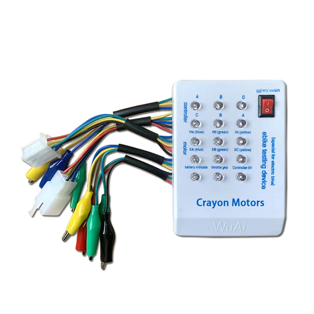 Dispositivo de reparación de electromóviles, detector de mantenimiento de scooters, controlador Hall de motor sin escobillas de 24 V/36 V/48 V/60 V/72 V, comprobador de bicicletas eléctricas