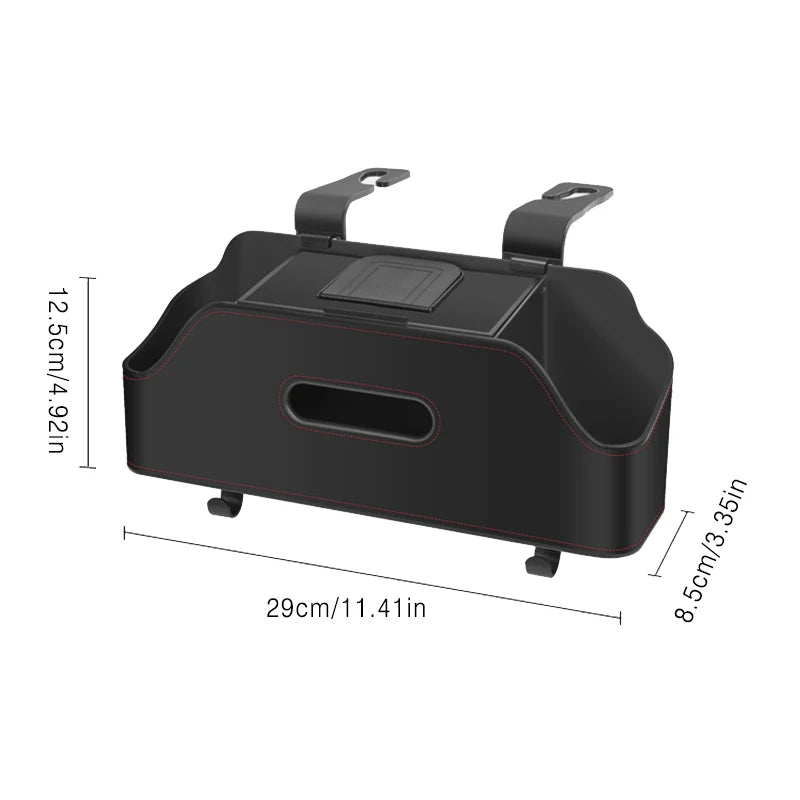 Car Backseat Organizer Storage Box 3 In 1 with Hook Auto Interior Decoration Drink Cup Tissue Phone Holder Travel  Accessories