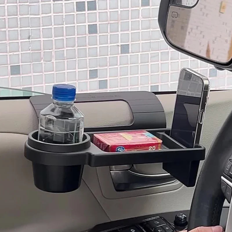 Multi-Functional Car Organizer Box Hanging Storage Rack with Cup Holder Vehicle Interior Accessories Side Door & Window Pockets