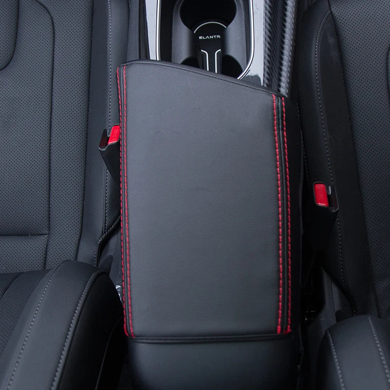 For Hyundai Elantra CN7 Accessories 2021 2022 2023 2024 Car Center Armrest Box Leather Protective Cover Car Decorate