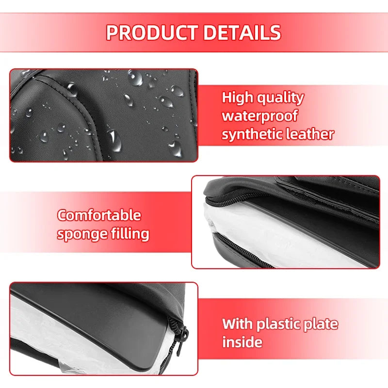 Motorcycle Accessories For Harley Chopper Touring For Honda For Suzuki Driver Backrest Mount Kit With Storage Pouch