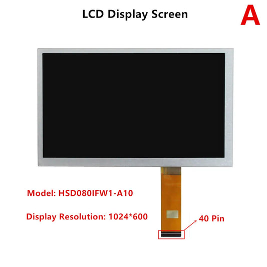 8 Inch HSD080IFW1 CLAA080NA12CW 73003000742B 40Pin LCD Display Screen Panel Digitizer Touchscreen GT911 For Car Navigation DVD