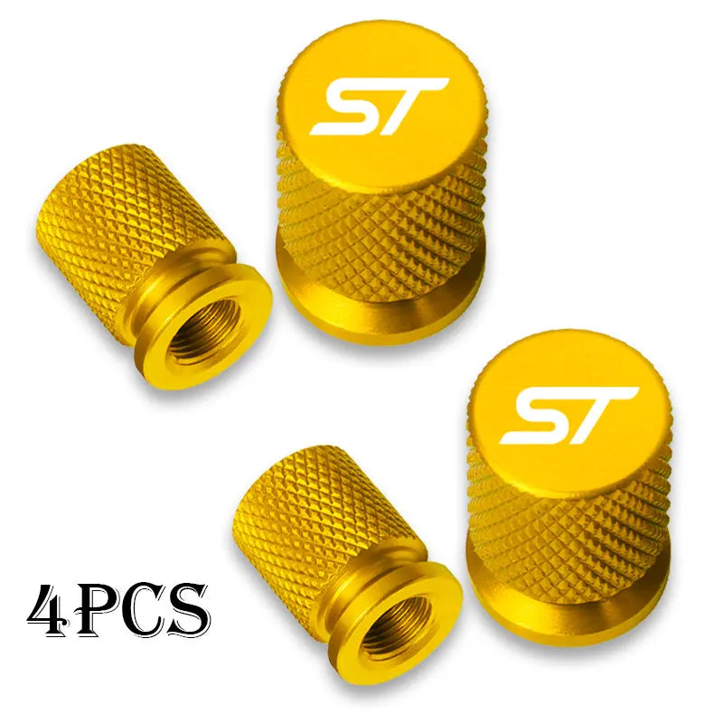 For Ford ST FOCUS 2 3 Mondeo Fiesta Kuga MK2 MK3 MK4 Car Wheel Tire Valve Caps Tyre Stem Covers Airdust Waterproof