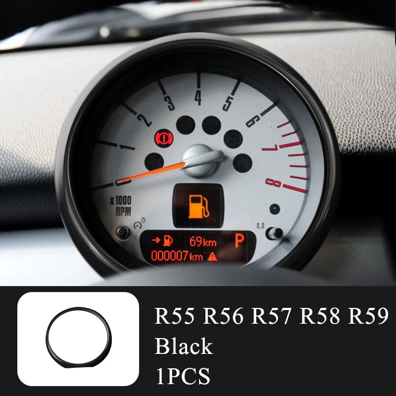 Car Decorative Cover Protective Shell Black Interior Modification ABS Plastic Sticker  For MINI Cooper R55 R56 R57 R58 R59 R60 1